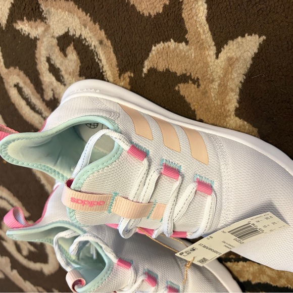 Adidas White Sneakers with Pink Highlights - Picture 3 of 5